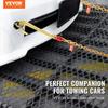 2PCS 5/16"x6' G80 Tow Chain 15" J Hook Long Shank RTJ & Grab Hooks Wrecker
