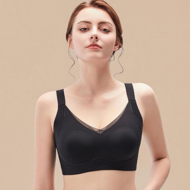 Big Breasts Look Small Nude and Comfortable Bra Seamless No-rims Breast-locking and Fat-locking Underwear