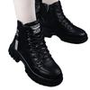 Fashion Casual Shoes Women New  Winter Warm Plus Velvet All-Match Black Ankle Boots Thick-Soled Cotton Sneakers
