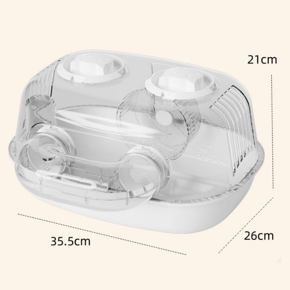 Acrylic Hamster Cage Transparent Tunnel Double Layer Hamster Villa Openable Lid Running Wheels Small Pet House for Small Animal