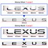 ABS Emblem Car Trunk Letter Stickers for Lexus RX300 NX260 GX550 CT200H IS250 CT IS LS ES NX RX UX GX GX470 RX400 ES300 GS300