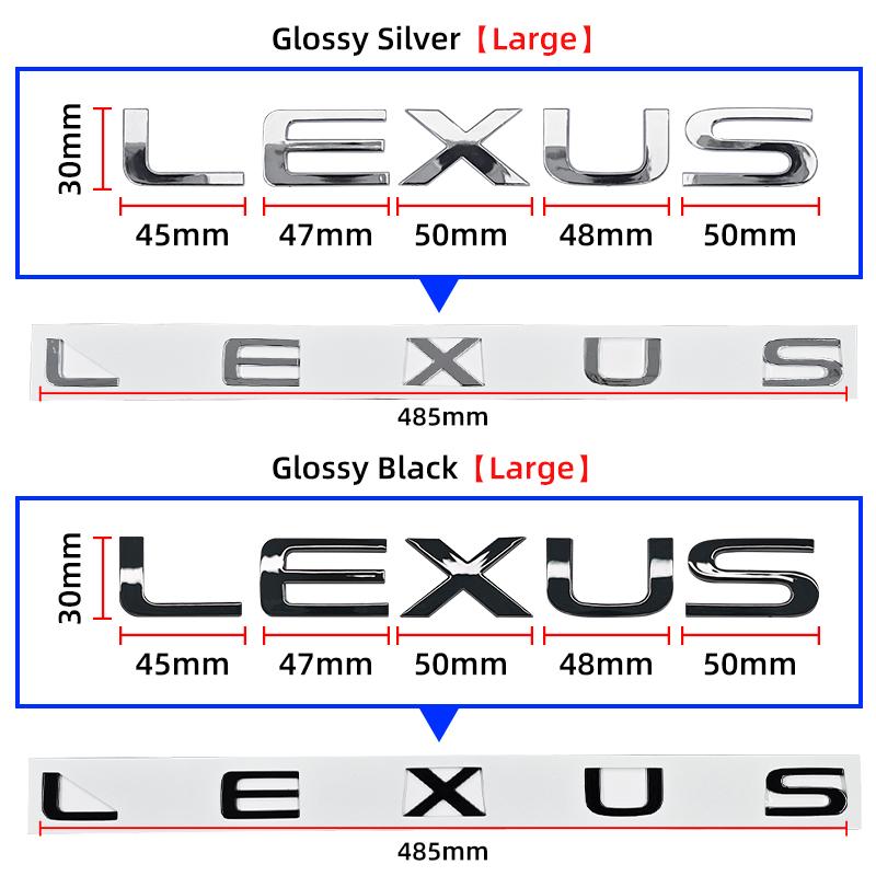 ABS Emblem Car Trunk Letter Stickers for Lexus RX300 NX260 GX550 CT200H IS250 CT IS LS ES NX RX UX GX GX470 RX400 ES300 GS300