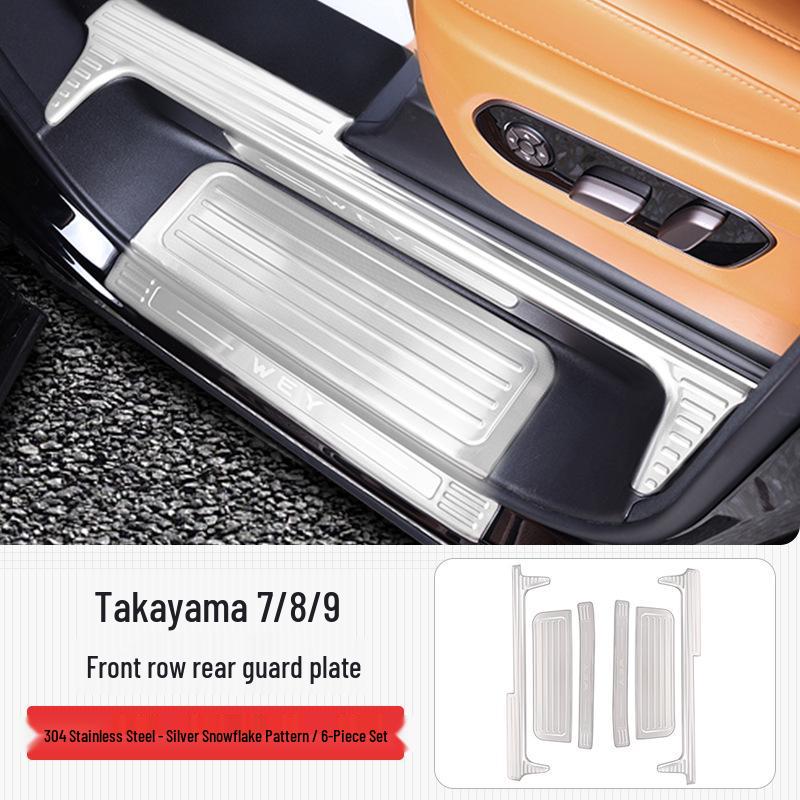 Stainless Steel Scuff Plate Welcome Pedal Protector for Wey Gaoshan 7/8/9