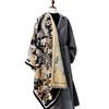 Luxury Fashion Scarves Warm Poncho Cashmere Winter Women Scarf Shawl Wrap Flower Printing Thick Pashmina Blanket Bufanda Echarpe