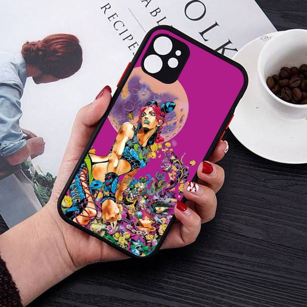JoJo Bizarre Adventure Phone Case For IPhone 14 11 12 13 Mini Pro Max 8 7 Plus X XR XS MAX Translucent Matte Cover