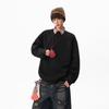 American splicing sweater men's and women's autumn teen loose crew neck top