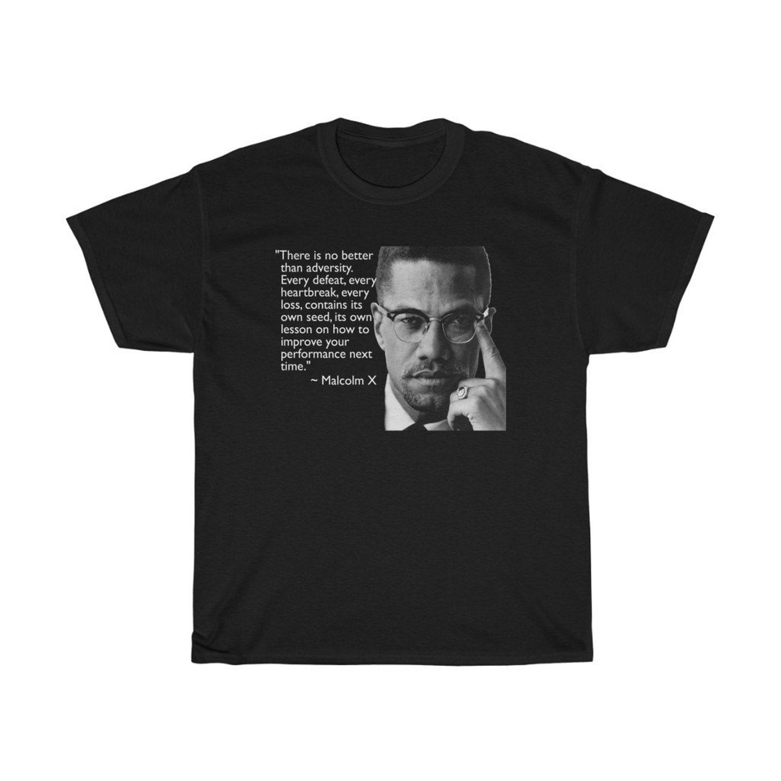 Malcolm X Quotes Black Panther Party Black T-Shirt Size S to 5XL L