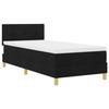 VidaXL Lit avec sommier et matelas noir 90x190 cm en tissu 3338883