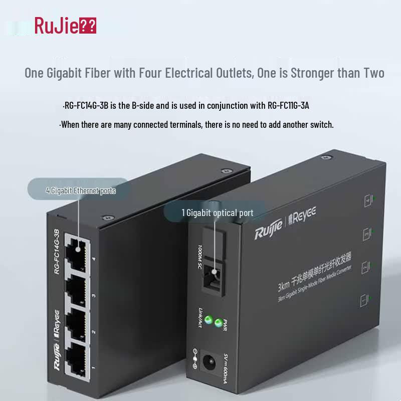 Ruijie Gigabit Fiber Optic Transceiver RG-FC11G-3A
