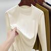 Semi-turtleneck Bottoming Shirt Women's Summer New Women's Clothing Basic Long-sleeved Women's Modal Top
