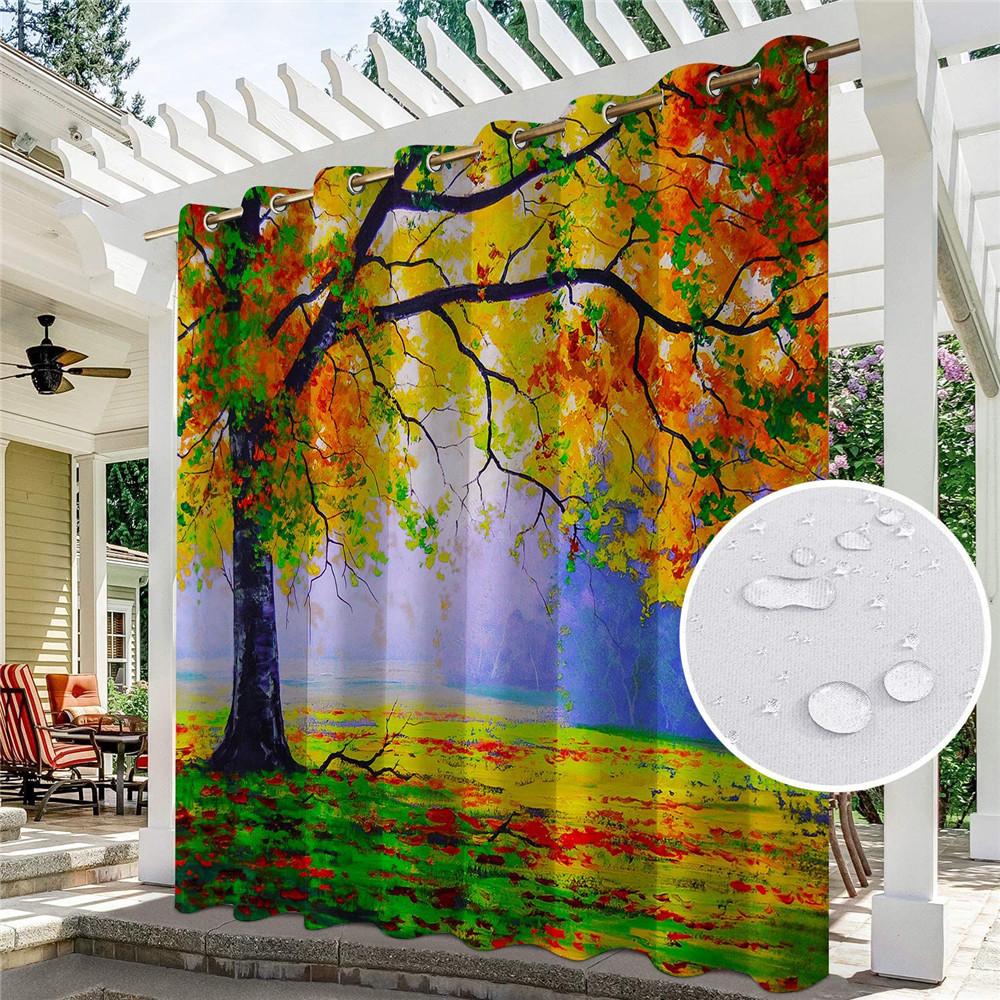 Terrassen Vorhänge Outdoor Wasserdicht Thermisch Isoliert Vorhang Gartentür Pool Hütte Pavillon Laube Pergola Vorhänge Lichtblockierend Hergestellt Aus Polyester