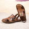 Fashion New Handmade Summer Sandals Men Breathable Leather Shoes Man Outdoor Men Sandals Antiskid Beach Sandals Hollow Shoes Footwear