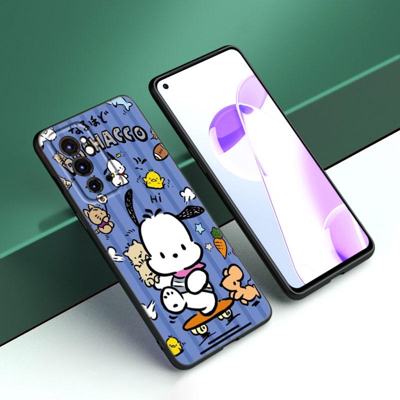 Cartoon Lovely Pochacco Black Silicone Phone Case For OnePlus 9 10 11 12 ACE 2V Pro 9RT 10T 10R Nord CE 2 3 Lite N10 N20 N30 5G