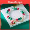 Weihnachtsperlenarmband-Set mit Schneeflocken- und Weihnachtsmann-Anhänger für Damen Weihnachtsgeschenk