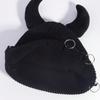 1pc Unisex Horns Cartoon Beanie Hat,Cute Warm Multi-functional Skull Street Cap,Suitable for Halloween,party,festival in Winter