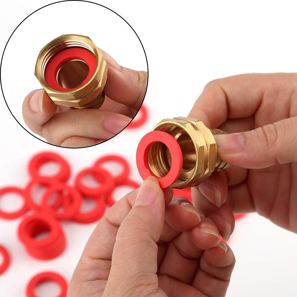 50Pcs/set O-Rings Washer Gasket Garden Hose Silicone Gasket Fit All Standard 3/4 Inch Garden Hose Fittings Leak Prevention