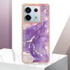 For Xiaomi Redmi Note 13 Pro 5G/Poco X6 5G TPU Case with IMD Marble Pattern Electroplated Back Cover