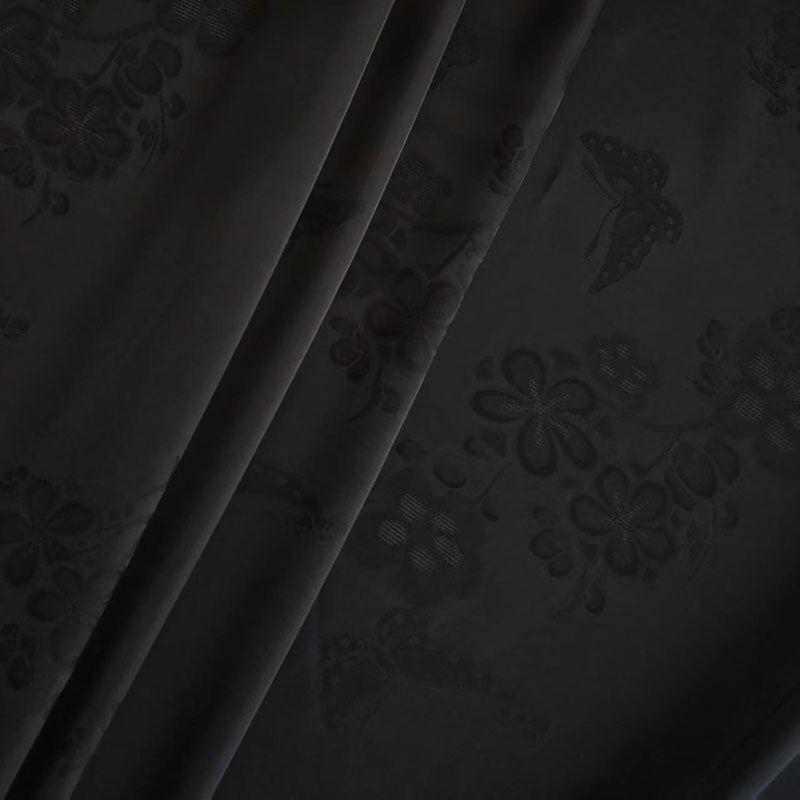 

Высококачественная жаккардовая ткань из ацетата, приятная для кожи, подходит для свадебных платьев, вечерних нарядов и дизайнерской одежды. 1.5M&1M чёрный