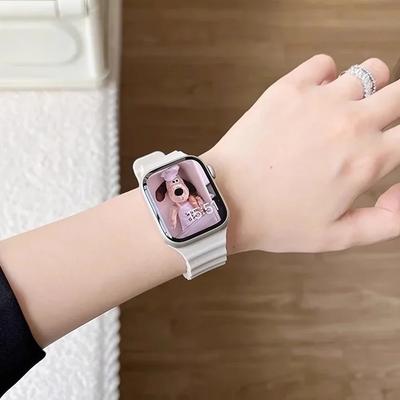 Ocean Strap For Apple Watch Ultra 2 Band 49mm 9 8 7 45mm 41mm Silicone Bracelet Wristband iWatch 6 5 4 3 SE 44mm 40mm 42mm Band