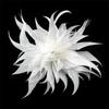 Fashion Cloth Feather Brooch Fabric Flower Corsage Exquisite Lapel Pin for Women Accessories Wedding Party Jewelry