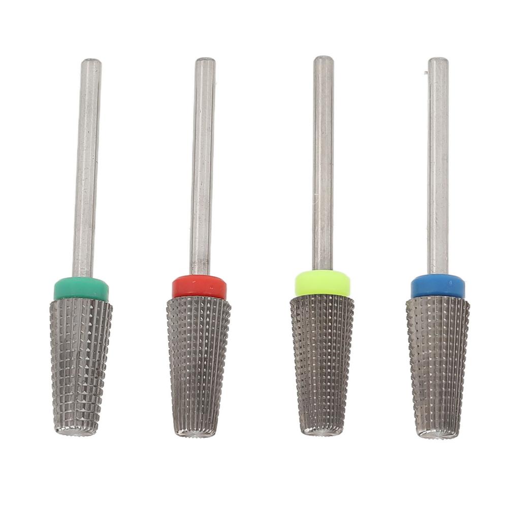 4pcs Nail Drill Bits Set Quick Remove Acrylic Professional Tungsten Steel Nail Grinding Polishing Heads