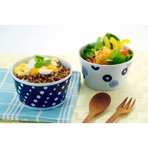 Nishikai Toki Hasami Ware Indigo Japan Microwave Pack Canister Set with Lid, 11x6cm Diameter, 3 Designs (Gift Boxed), Microwave and Dishwasher Safe, I