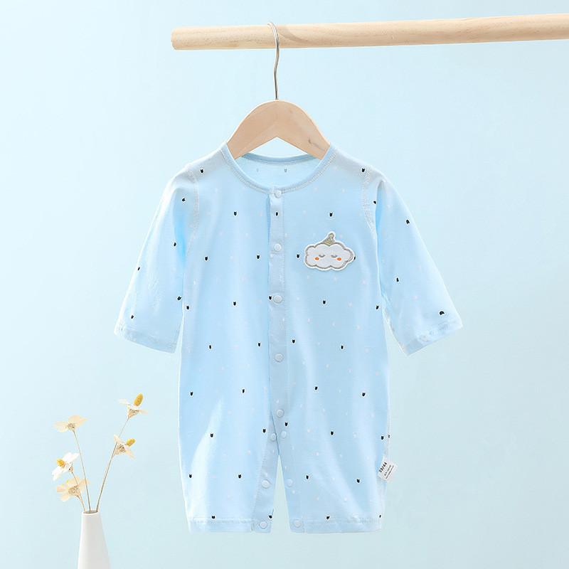 Infant Long Sleeve Onepiece Bodysuit Made Of Pure Cotton For Newborn Comfort