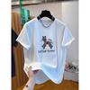 Women's Red Cartoon Print Short Sleeve Round Neck T-shirt - Summer 2026 Korean Style Trendy Casual Loose Top