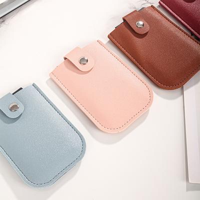 Stacked Concealed Pull-out Card Holder for Multi-card Slots, Leather with Snap Fastening, Pull-out Card Holder for Card Holder