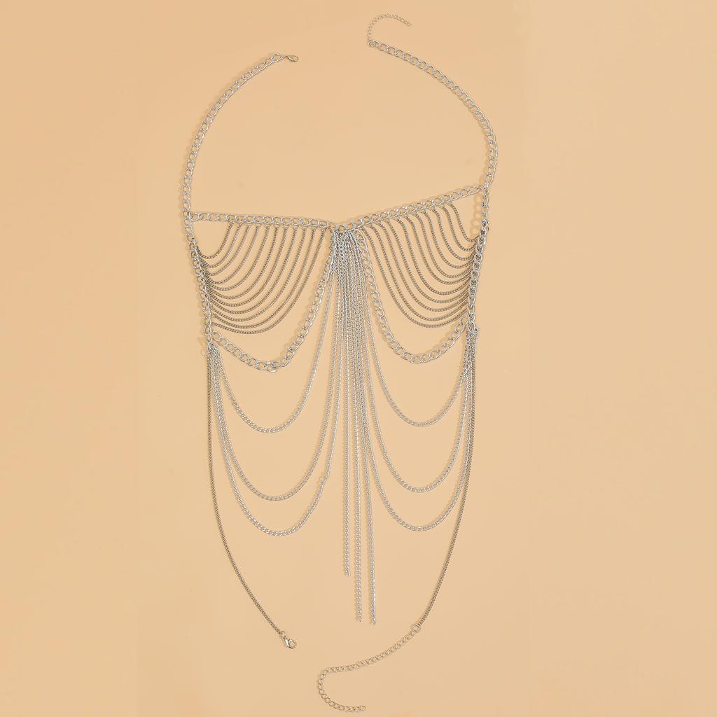 Bust Bust Chain New Multi-layer Alloy Chain Bra Accessories Gold Vacation Body Chain