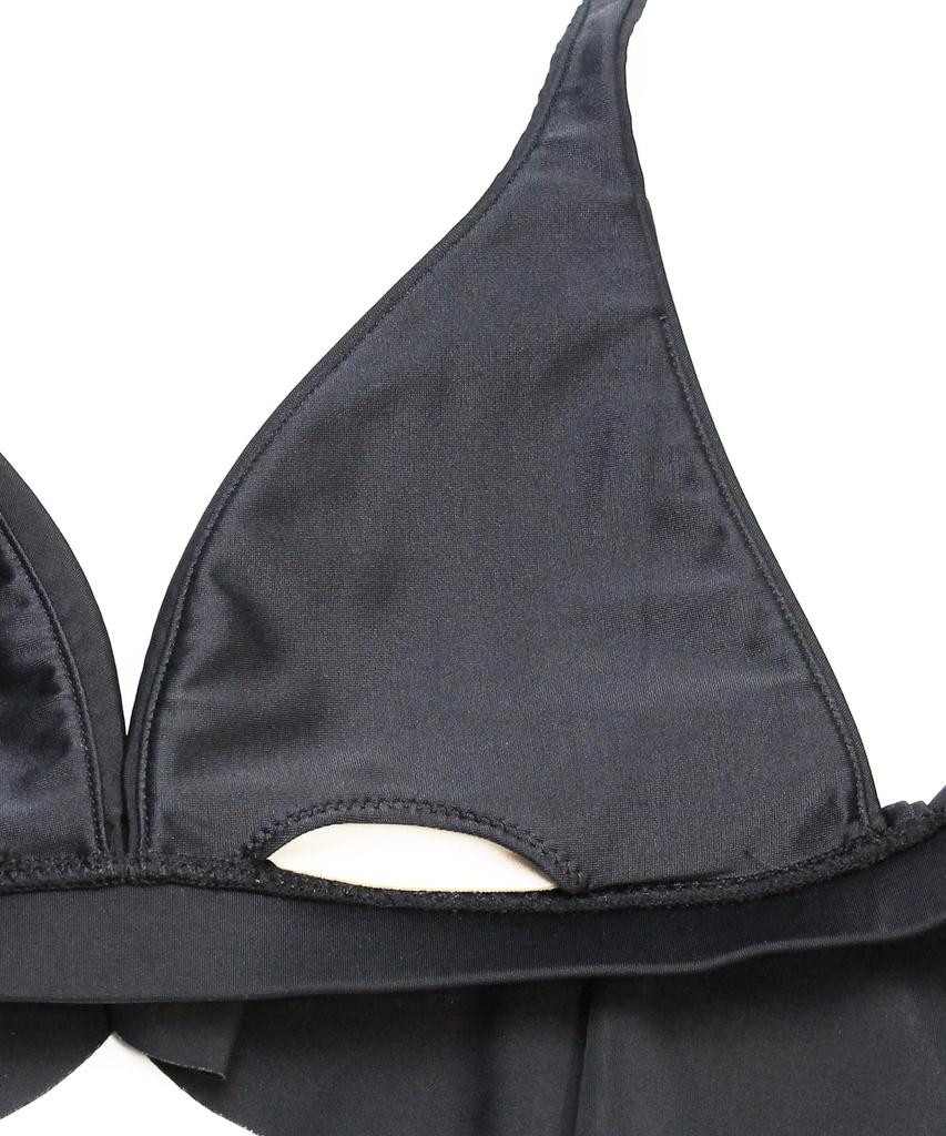 Swimwear Bikini Natural But Firm Up Black [Sanai Paradise] Set, [Natural Bra], Non-wired Bikini, 55-53-3-1651,