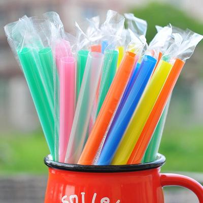 50PCS Disposable Jumbo Colored Straw Pearl Milk Tea Bubble Tea Juice Drink Beverage Drinking Straw Party Supplies 19cm