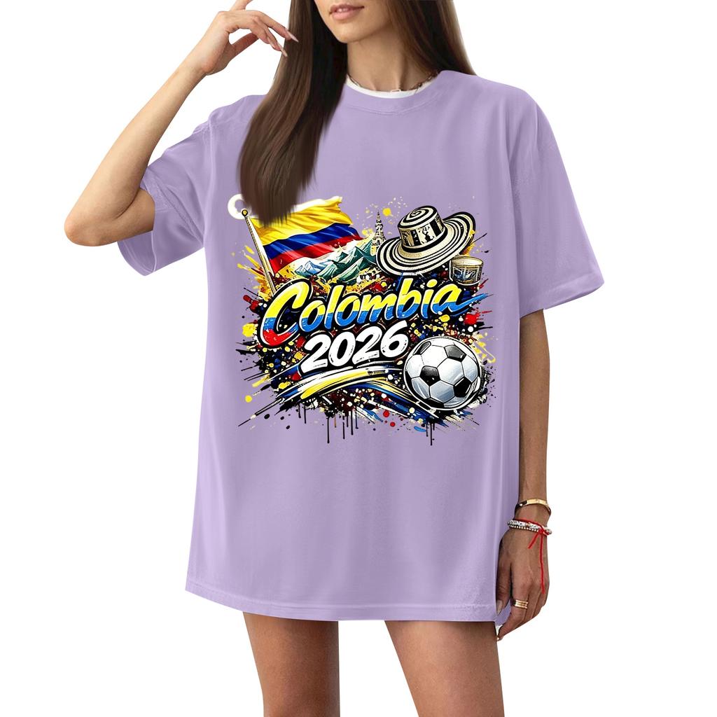 Women's Soccer Letter Print T-Shirt, Short Sleeve Casual Top