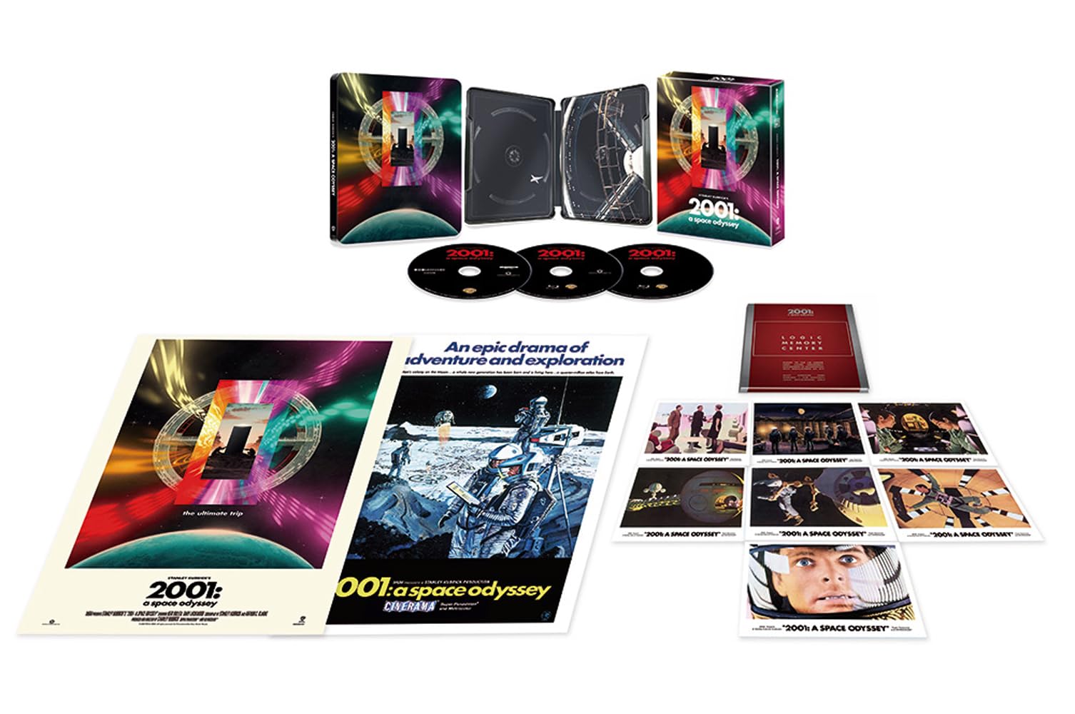 

Press Limited A Space Odyssey The Film Vault Collection ULTRA HD Steelbook Edition Set with Deluxe Bonus ULTRA HD (First Edition) 2001 (4K & Blu-ray