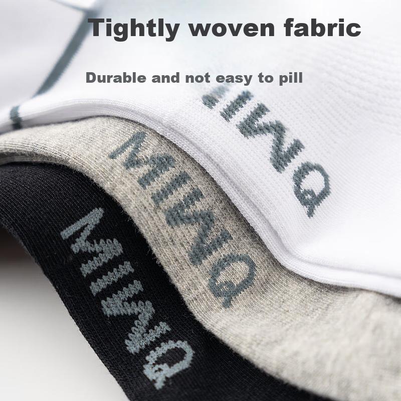 Mianwuqi Men's Mid-Calf Socks, Odor-Resistant, 7A Antibacterial, Wear-Resistant, Sweat-Absorbing, Breathable, Business And Sports Socks