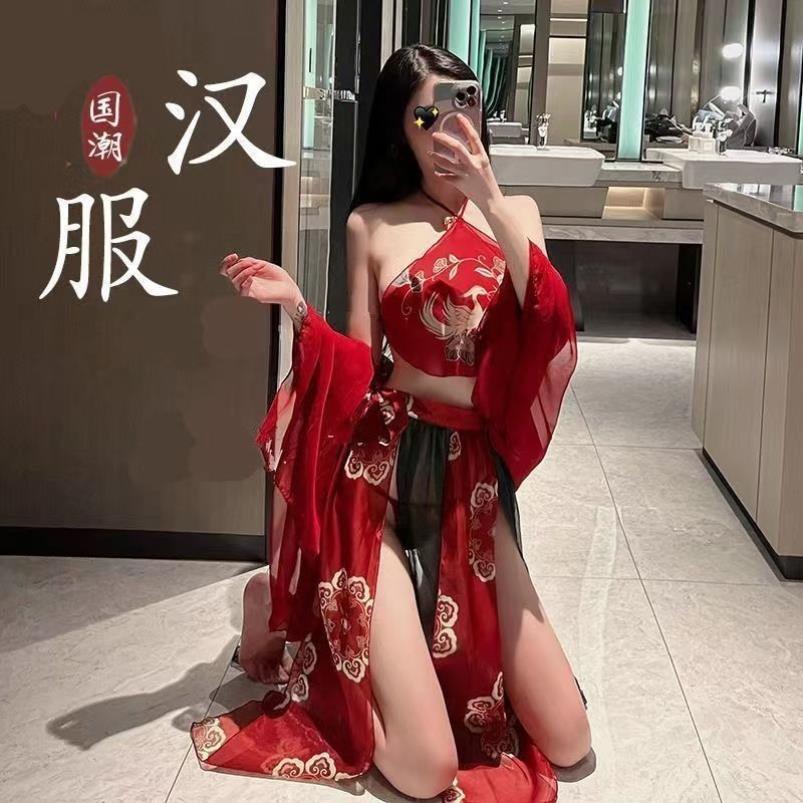 Sexy underwear sexy ancient Hanfu national style embroidery pure desire hot uniform seduction set