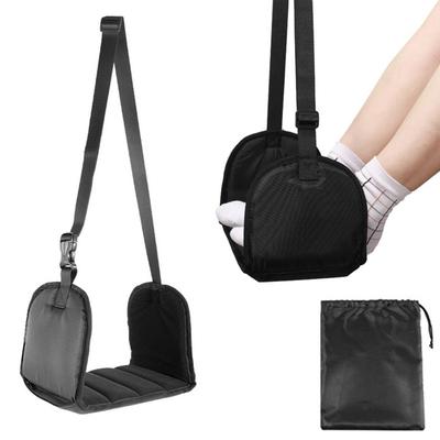 Detachable Leg Rest Carry-on Foot Resting Hammock with Storage Bag Airplane Foot Hammock  Office