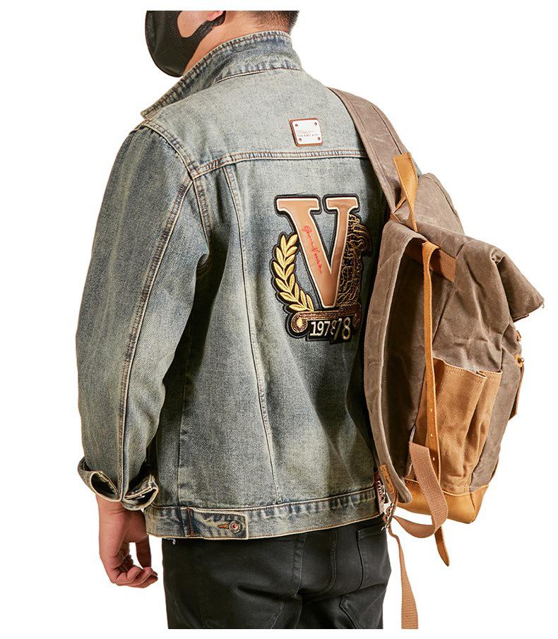 Xintang Men's Wear | Retro Denim Jacket - Trendy Loose Fit, Casual Hong Kong Style for Spring and Autumn