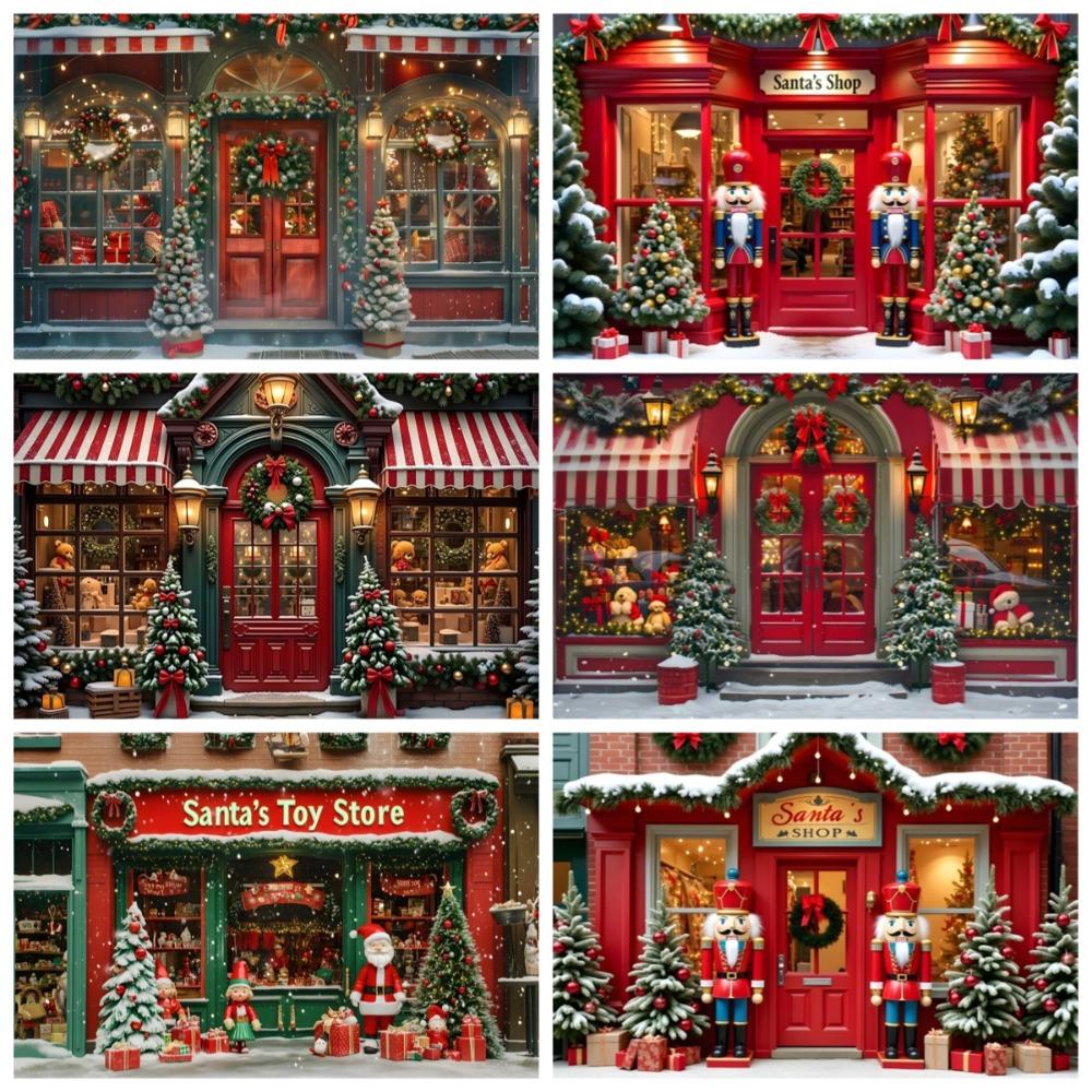Christmas Candy Toy Store Christmas Tree Gift Theme Banner Background Birthday Party Decoration Photography Background Cloth 5