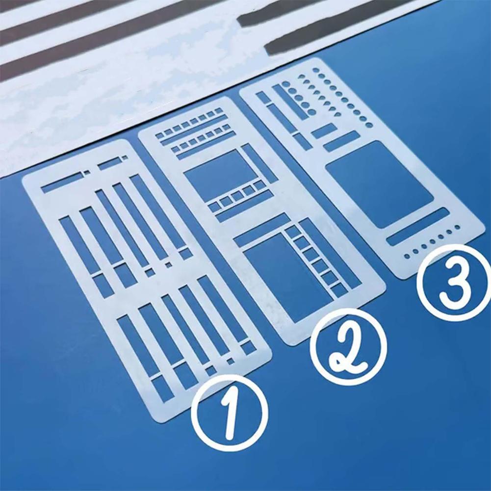 3-Pack Stencils Drafting Tools Reusable Templates Planner Stencils Drawing Checklist Stencils for Boxes Lines & Daily Planning