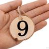 10 Pcs Numbers Wood Circle Hanging Pendant Slice For Wedding Party