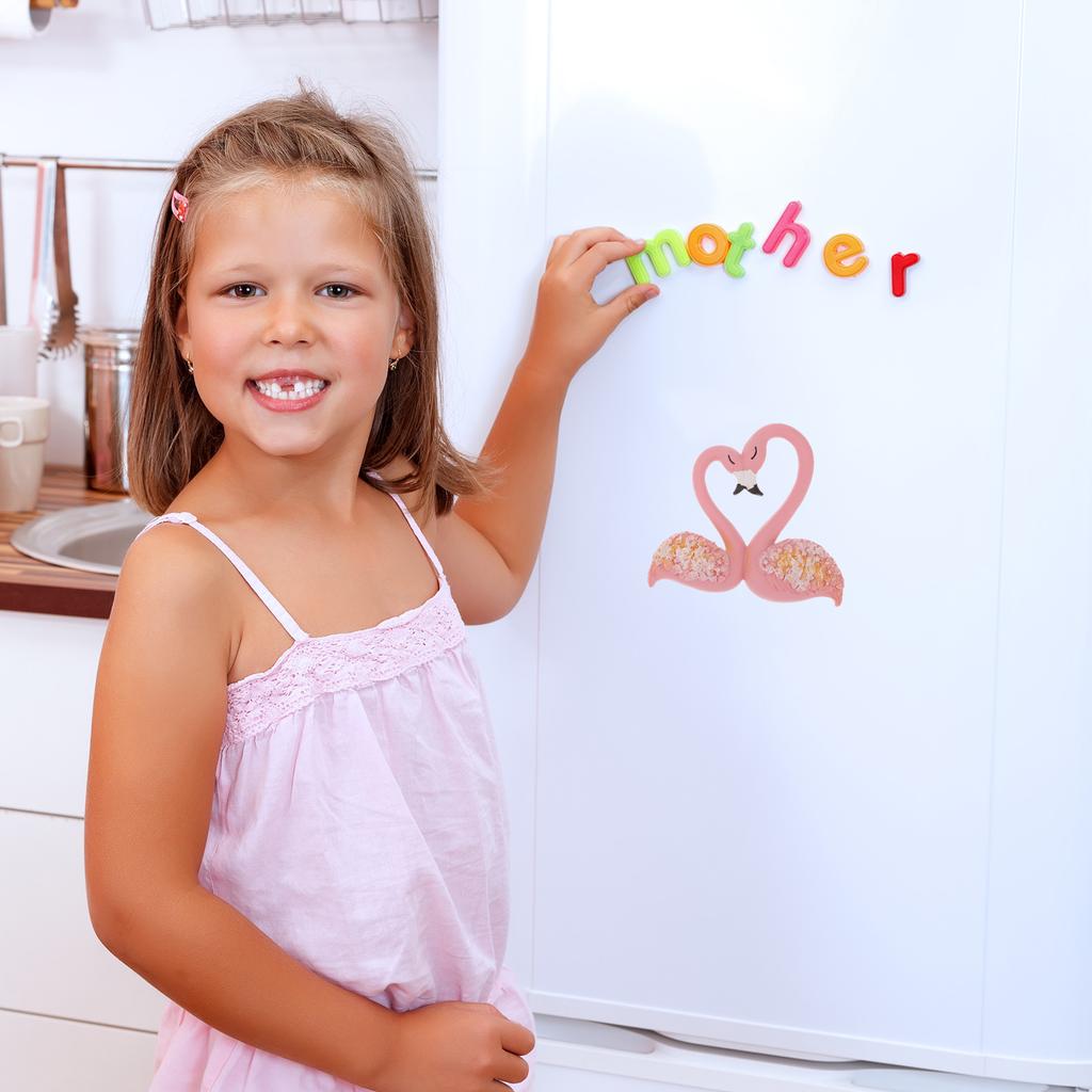 Kitchen Magnets for Refrigerator Flamingo Fridge Accessories Wedding Synthetic Resin