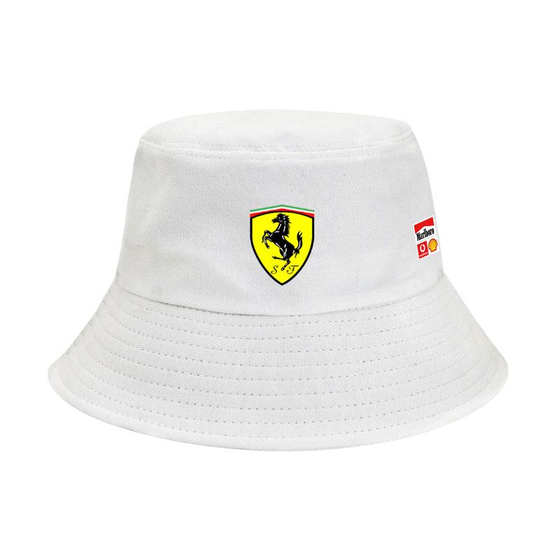 Ρούχα Ομάδας Ferrari F1 Καλοκαιρινά Casual Καπέλα Μπασίνα Ανδρικά και Γυναικεία Καπέλα Ηλίου Καπέλα Ψαρά Για Ferrari F40 SF90 Scuderia Ferrari