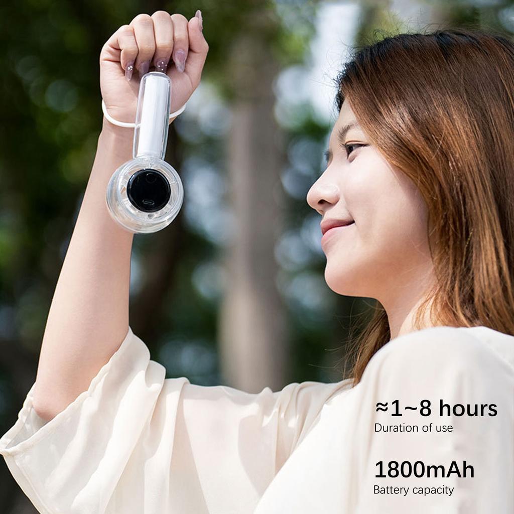 100 Speed Handheld Fan With Digital Display 1800mAh Long Battery Life Portable For Outdoor Sports Daily Commute