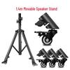 3.5" Universal Metal Speaker Tripod Stand with Wheels