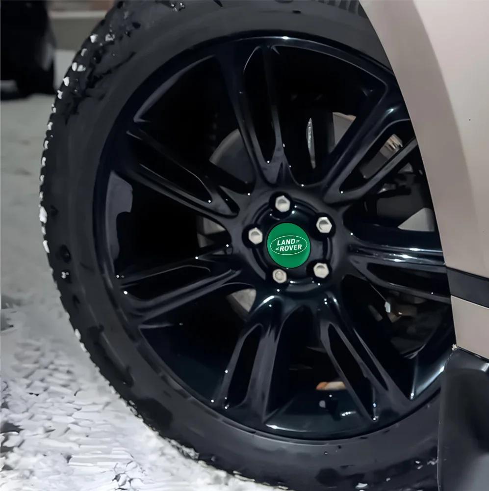 for Land Rover Defender 90 110 Discovery 2 4 Freelander 1 Evoque 4pcs 56mm Car Wheel Hub Center Caps Rim Cover Badges Sticker FG4