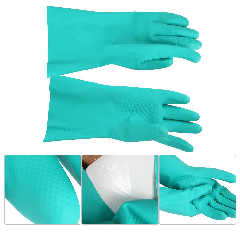 3 Pairs of Chemical Resistant Protective Safety Nitrile Rubber Work Gloves Industrial Hand ProtectorL