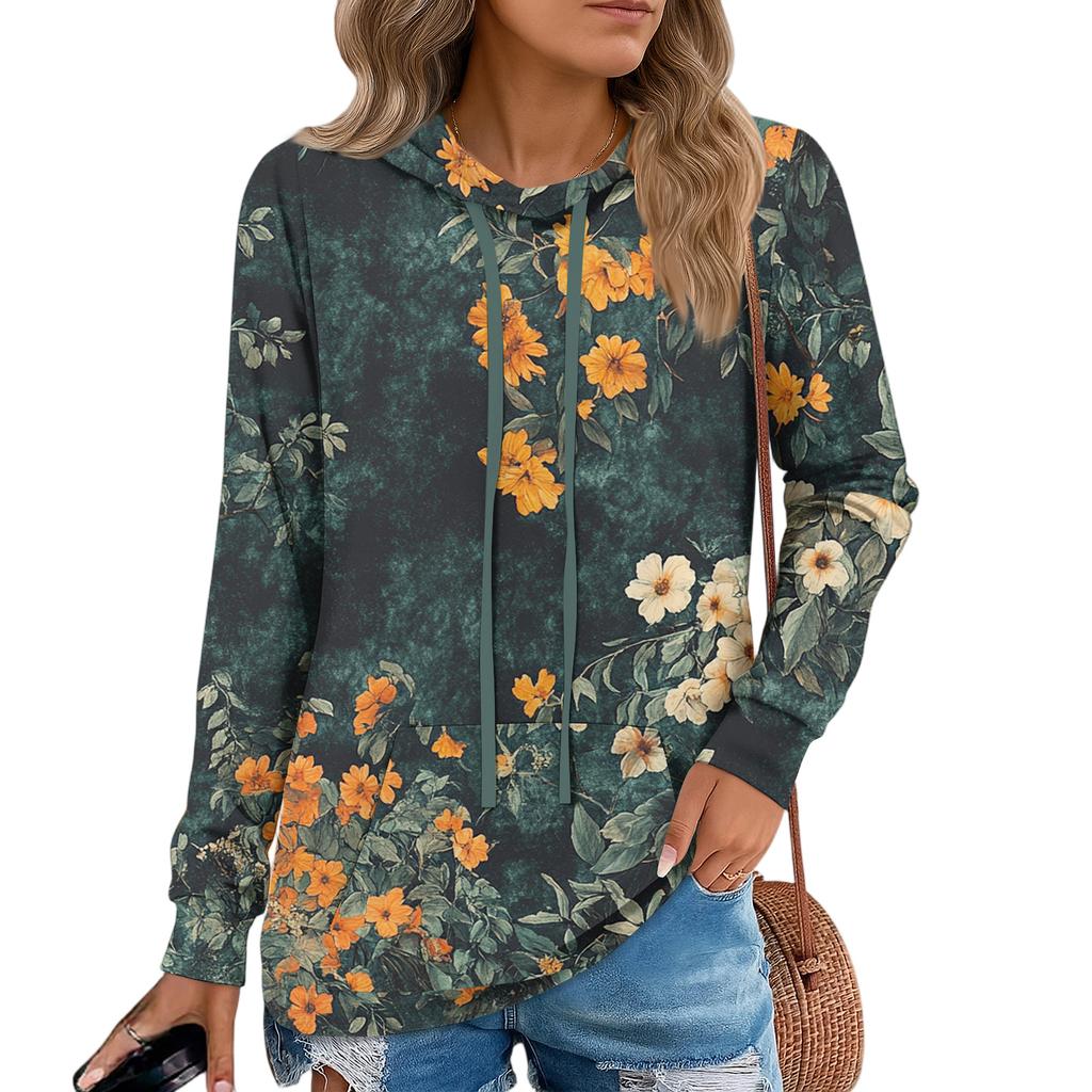 Damen Pullover Hoodies Teenager Mädchen Mode Kapuzensweatshirt Damen Herbst Tunika Top