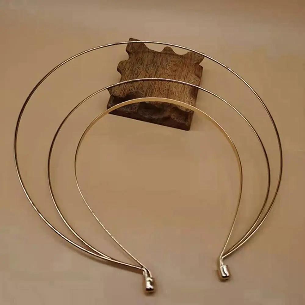 Angel Gold Hairbands Bridal Wedding Headband Metal Band Headpiece Women DIY Headband Hair Crown Korean Hair Hoop Thin