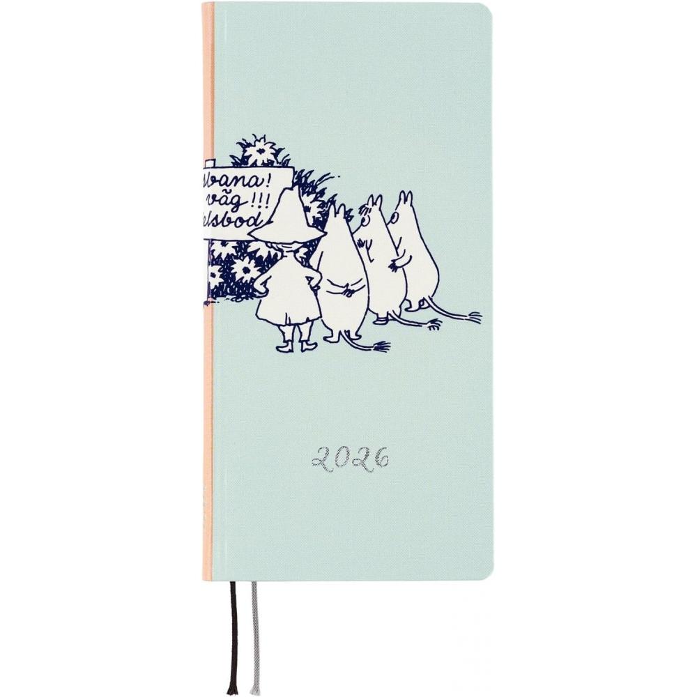 

Hobonichi 2026 Weeks Английская версия Старт в январе Муми-тролли Открытый танцевальный зал